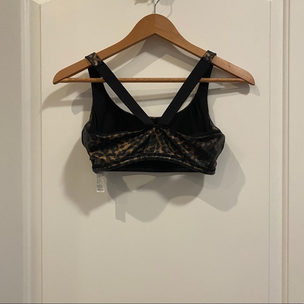 Spanx Faux Leather Leopard Low Impact Sports Bra - Picture 6 of 6